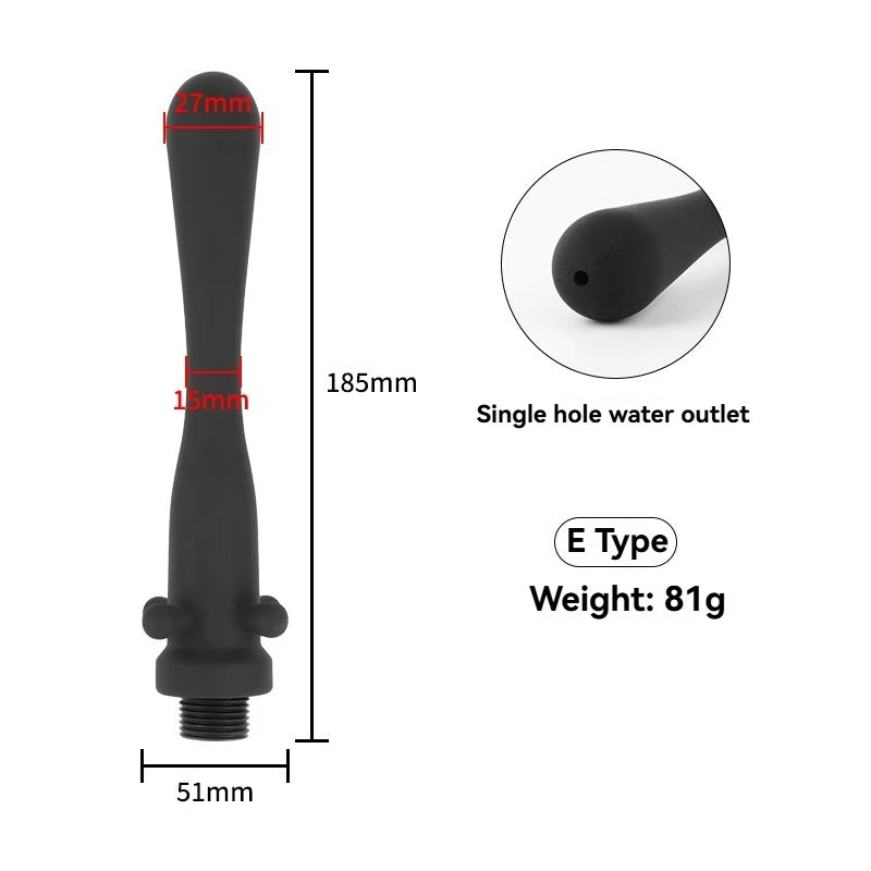 Soft Silicone Enema Kit  Multi Size Vaginal Anal Douche Heads  Professional Intimate Cleaning for Constipation Relief  Adult Toy