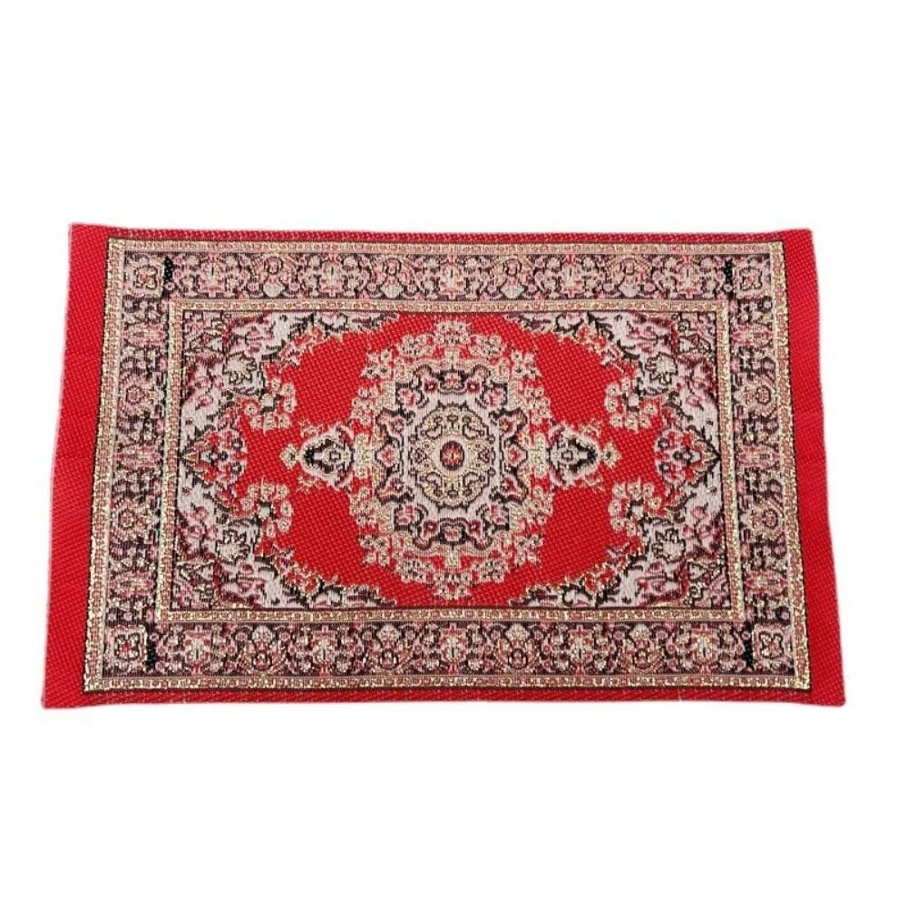 Turkish Style Miniature Weaving Rug Playing House Floor Coverings Dollhouse Carpet  1:12 Scale Doll Accessories
