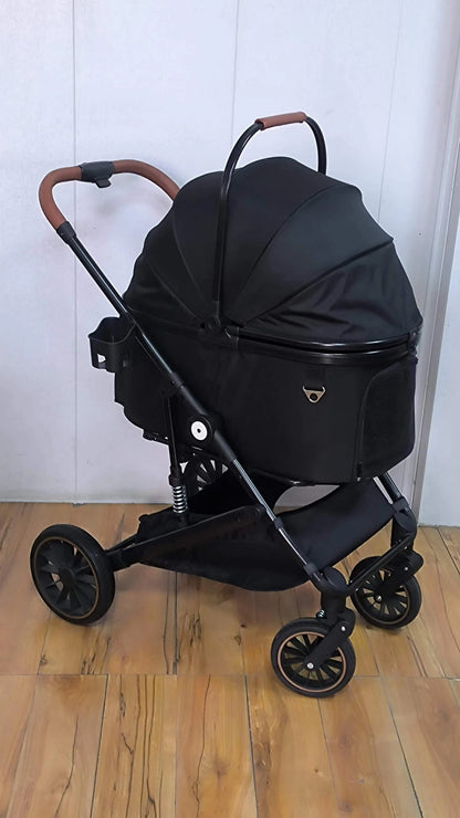 Dog Stroller Rubber Wheel Animals Travel Small Cat Cart Carrier Premium Jogger Stroller For Pet And Baby