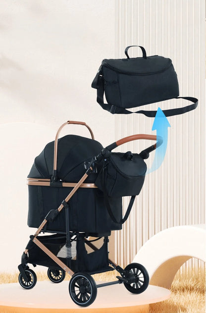 2025 New Pet Stroller Portable Pet Carrier Lightweight Foldable Dog and Cat Stroller Outdoor Travel Pet Stroller