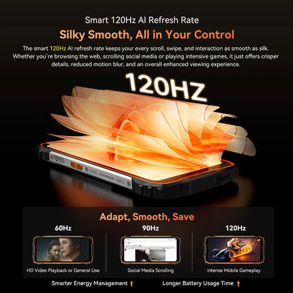 Blackview OSCAL PILOT 3 5G Mobile Phones AI Rugged Smartphone MTK 6300, 6.78' 2.4K Display 120Hz, 12GB 256GB, 7500mAh Phones