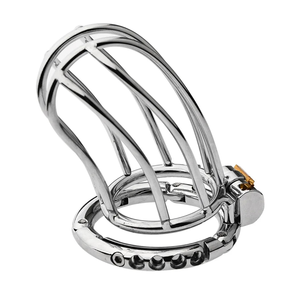 2025 Adjustable Clasp Chastity Cage Sex Toys for Men Metal Penis Ring Sleeve Bdsm Penis Bondage Erotic Urethral Lock Cock Cage