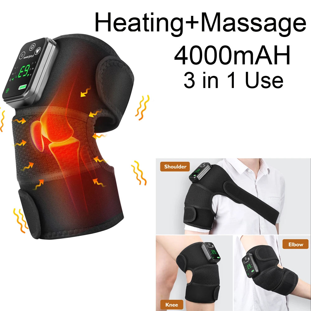 Electric Shoulder Massager Heating Pad Vibration Massage Support Belt Shoulder Thermal  Brace