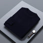 Classic Solid Color Men's O-neck Sweater Autumn Winter 100% Merino Wool Knitted Pullover Long Sleeve Warm Loose Casual Men Tops