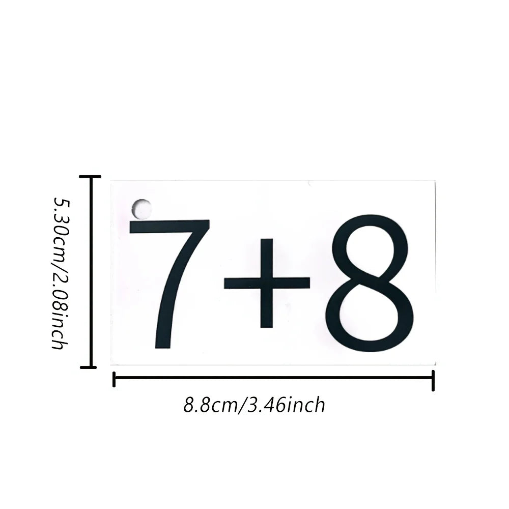 132 Cards with Addition and Subtraction Problems, a Complete Set to Help Young Children Develop Their Arithmetic Skills | Addition, Subtraction, Multiplication, and Division Mental Arithmetic Cards, to Train Children's Mathem