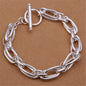 Fine Noble 925 Sterling Silver Solid Chain Bracelet For Women Men Charm Party Gift Wedding party Fashion Jewelry