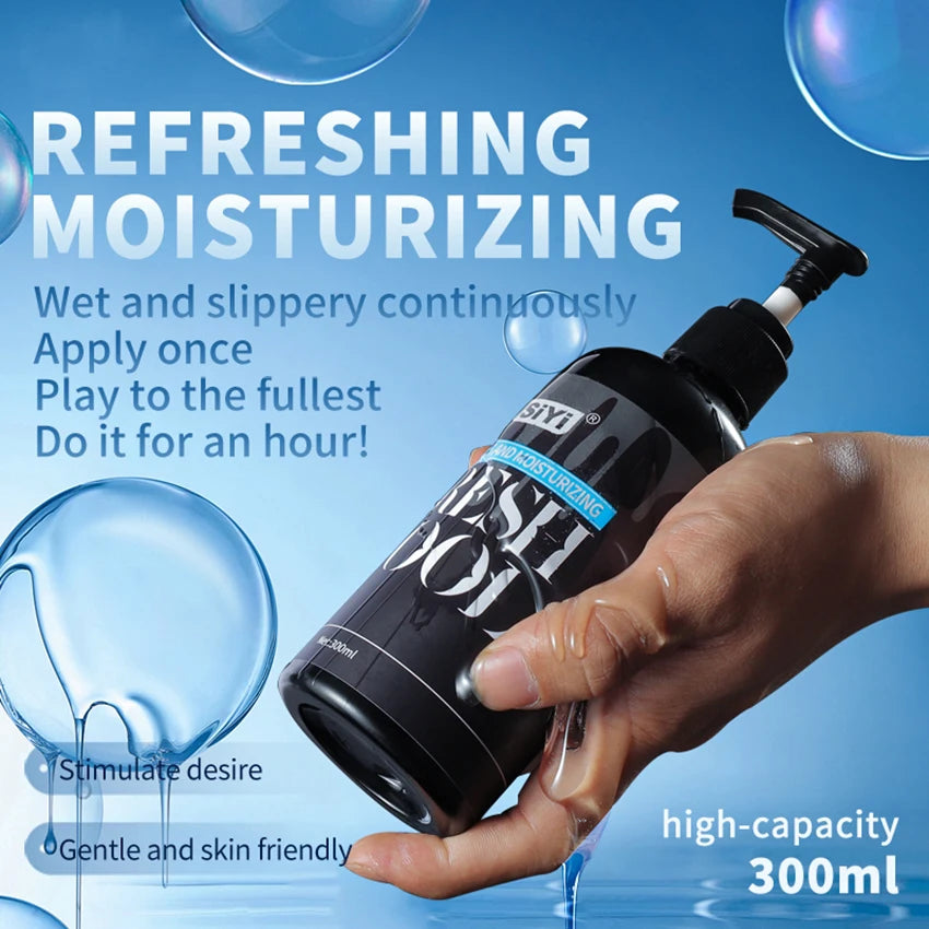 Silicone-Based Lubricant with Press Pump Stringy Anal Lube Love Gel Suitable for Man Woman Gay Lesbian Couples Pleasure Sex Shop