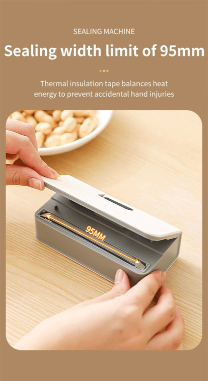 Mini Heat Bag Sealing Machine Plastic Bag Sealer Handheld Thermal Plastic Food Bag Sealing Portable Food Packaging Heat Sealer