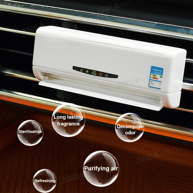 SEAMETAL Car Perfume Diffuser Solar Air Conditioner Shape Decorative Air Freshener Air Outlet Car Aromatherapy Fragrance Tablet