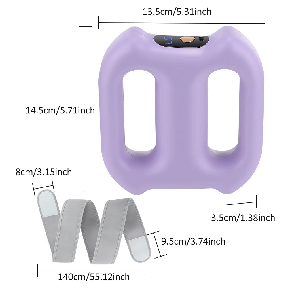 Portable Vibration Dual-Ring Fascia Massager with Belt, Fat Loss, Body Slimming, Fat-Burning, Muscle Relief and Relaxation