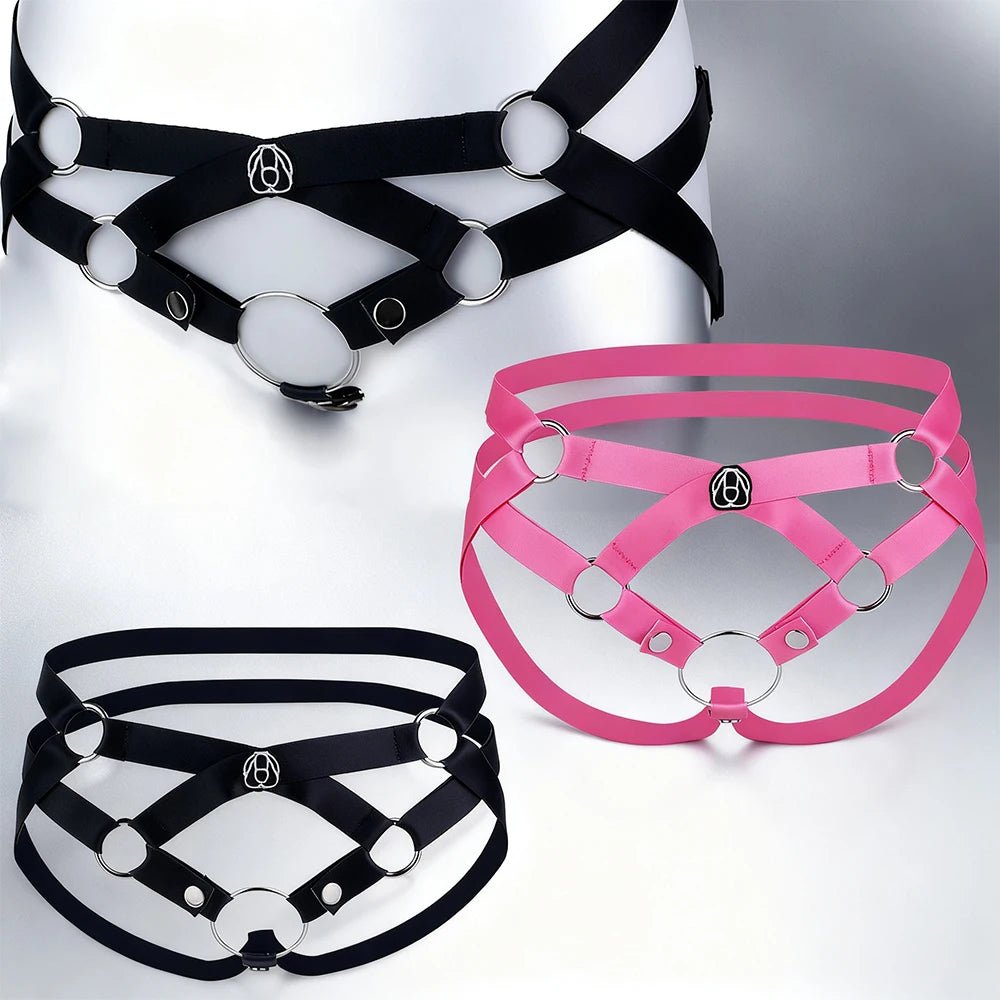 SMMQ Seaxy Men Adjustable Elastic Belt Chastity Cage Support Strap BDSM Underwear For Sissy Adult Game Accessories 18+
