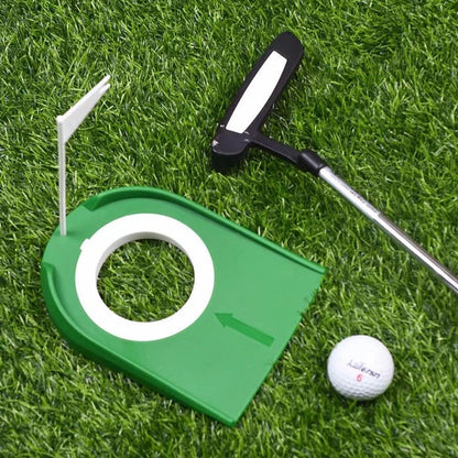 New Mini Golf Putting Plate with Hole Flag Indoor Outdoor Portable Golf  Putting Aid Training Practice Home Yard Golf Tool