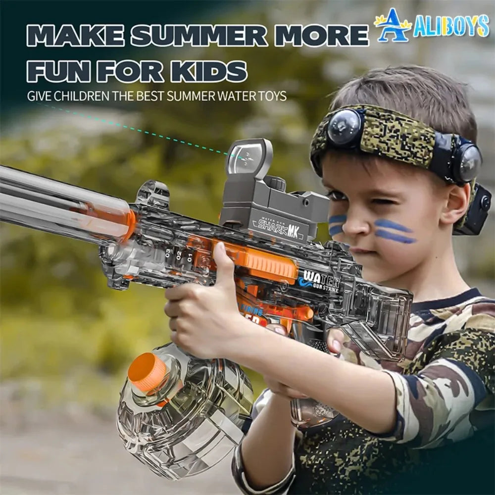 UMP45 Electric Water Gun Full Automatic Submachine with Light Large-Capacity Outdoor Beach Swimming Pool Shooting Game Kid Toy