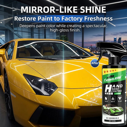 This 500ml large-capacity nano-ceramic paint coating protective liquid is suitable for DIY paint repair, anti-oxidation, anti-fading, hydrophobic, and anti-fouling applications. One bottle can be used on multiple car models a