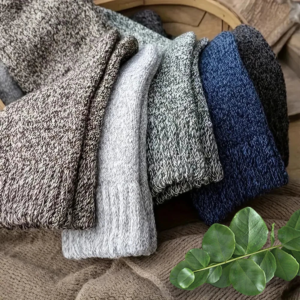 3/5/15 Pairs Men Solid Color Socks  Fashionable Simple Versatile Winter Socks Are Soft Comfortable Lightweight Casual In Length
