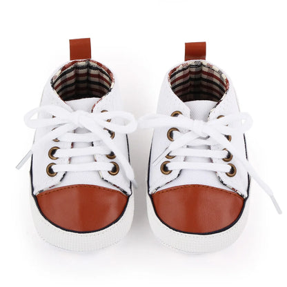 New Baby Shoes Boys Girls Classic Canvas Casual Sneakers Spring Newborn First Walker Toddler Soft Sole Non-Slip Walking Shoes