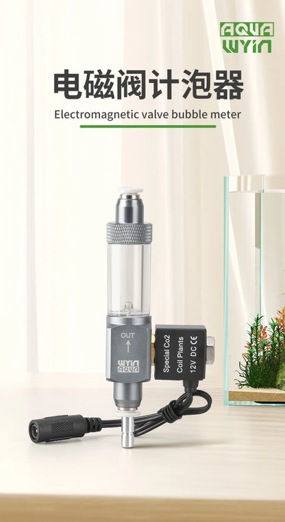 DIY Aquarium CO2 Solenoid Valve Bubble Gauge AC100-240V Fish Tank CO2 Generator Pressure Reducing Valve Equipment Supplies