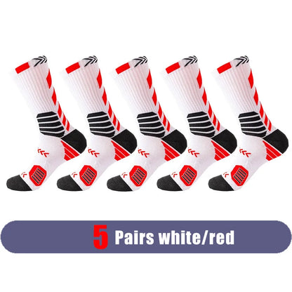 Elite Sport Cycling Basketball Socks Compression Running Man Black Trend Breathable Long Hiking Damping Athletic Professional