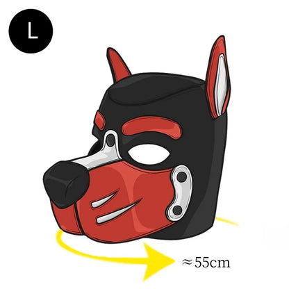 Sexy Charm Adult Rave Lingerie with Fetish Dog Hood Chest Harness Single Glove Arm Binder for Couple BDSM Body Bondage Clothing