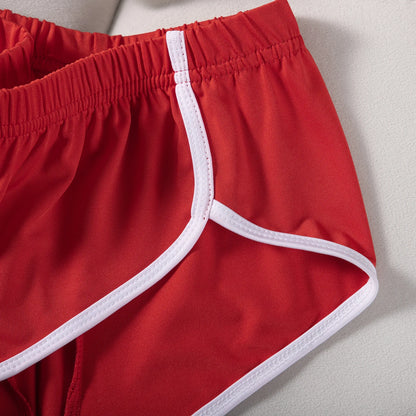 Sexy Running Elastic Sport Shorts Men's Summer Shorts Hot Pants Bar Nine Points Slim Fit Cotton Milk Silk Men's Fashion