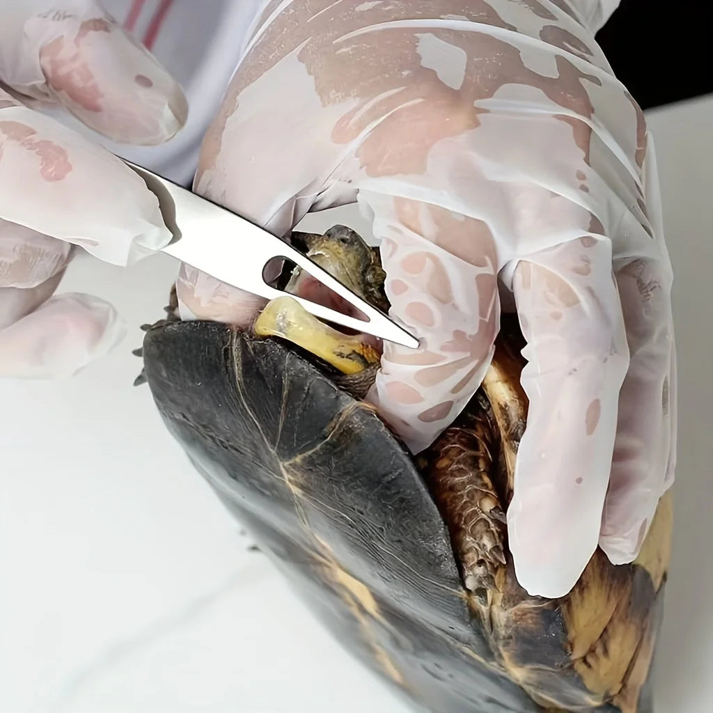 Turtle & Reptile Opener Tool with Ergonomic Handle & Sharp Tip - Safe Non-Damaging Shell Opening for Feeding,Medication,Cleaning