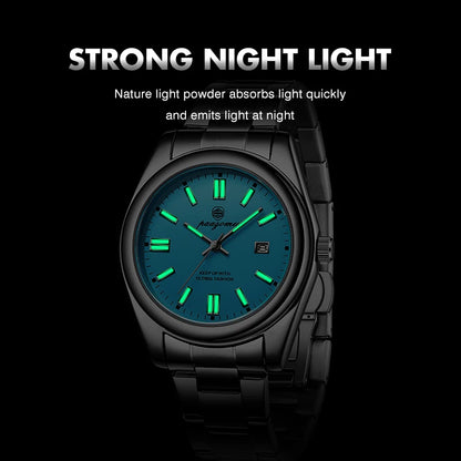2026 PAAZOMU Fashion Men Stainless Steel Watch Luxury Calendar Quartz Wrist Watch Business Watches Man Clock relogio masculino