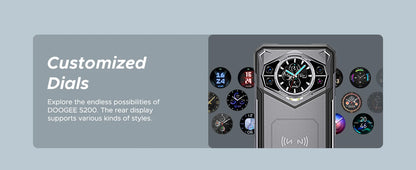 Global Version DOOGEE S200 5G Rugged Phone 6.72" 120Hz Display 12GB 256GB 100MP AI Main Camera 10100mAh Battery NFC Smartphone
