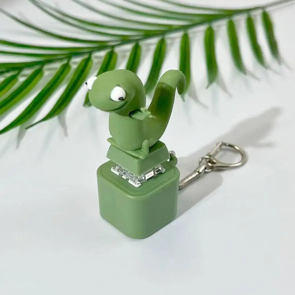 Luminous Sound Lizard Snake Rechargeable Decompression Button Emits Luminous Snake Keychain Press Decompression Sound Pendant