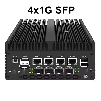 New Solid Firewall Appliance 12th Gen Intel Pentium Gold 8505 10G/1G SFP 4*2.5G RJ45 LAN 2*DDR5 NVMe Mini PC Proxmox ESXi Server