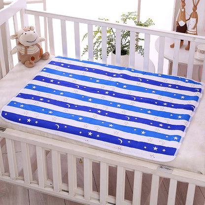 Crib Sheet Waterproof Baby Urine Changing Mat Cotton Reusable Infant Change Diaper Pad Cover Washable Newborn Bed Nappy Mattress