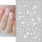 1PCS Laser Starburst Star Adhesive Nail Sticker 3D Nail Art Decoration Flashing Silver Flame Butterfly Nail Decal Press on Nails
