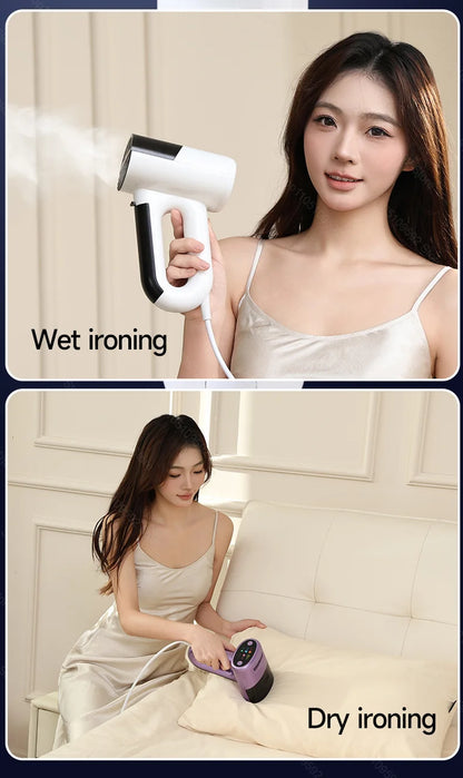Handheld Powerful Adsorption Vacuum Steamer Iron 2 in 1 Steam Ironing Dry Ironing Garment Steamer Smooth Out Stubborn Wrinkles
