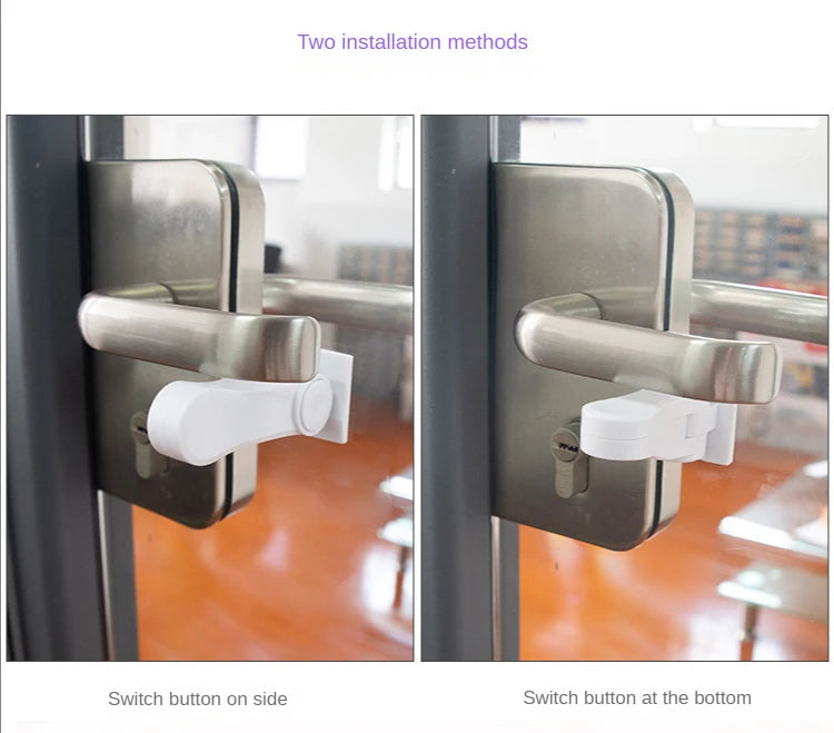 Home Universal ABS Protection Device for Children Safety ABS Anti-open Handle Locks Door Lever Lock Baby Kids Safety Doors Lock
