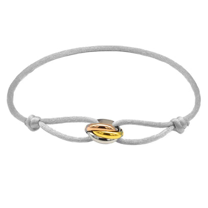 Zalman Wholesale GDS888 Luxury Unisex Bracelet 3 Metal Buckle Hand Chain Adjustable Men's Rope Bracelet for Women Jewelry Gifts