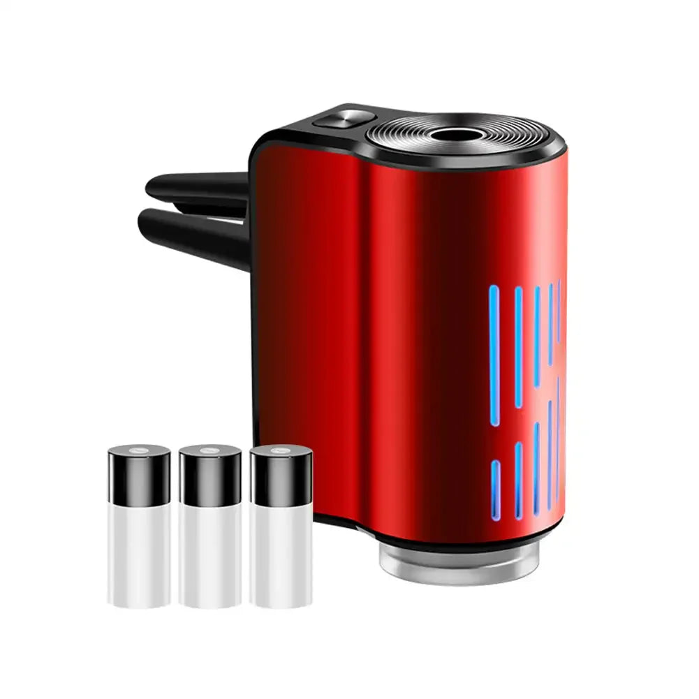 New Car Air Vent Aroma Humidifier Air Diffuser With Atmosphere Light Electric Air Freshener Car Fragrance For Removing Odors