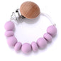 BPA-Free Silicone Pacifier Clips Chain with Beads Dummy Clip Holder Soother Teething Toy Chew Gift for Babies