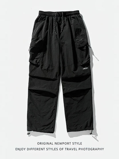 Vintage Baggy Hiking Cargo Pants Men Waterproof Casual Sport Jogging Sping Summer Parachute Pants Outdoor Wide leg Trousers