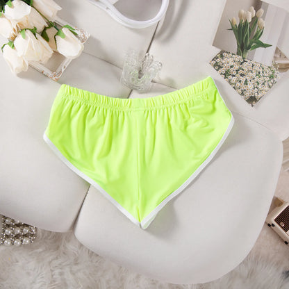 Sexy Running Elastic Sport Shorts Men's Summer Shorts Hot Pants Bar Nine Points Slim Fit Cotton Milk Silk Men's Fashion