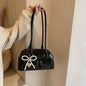 Fashionable Underarm Bow Bag for Women 2024 Korean Edition New Simple Leisure Pillow Bag Trendy Versatile Shoulder Bag