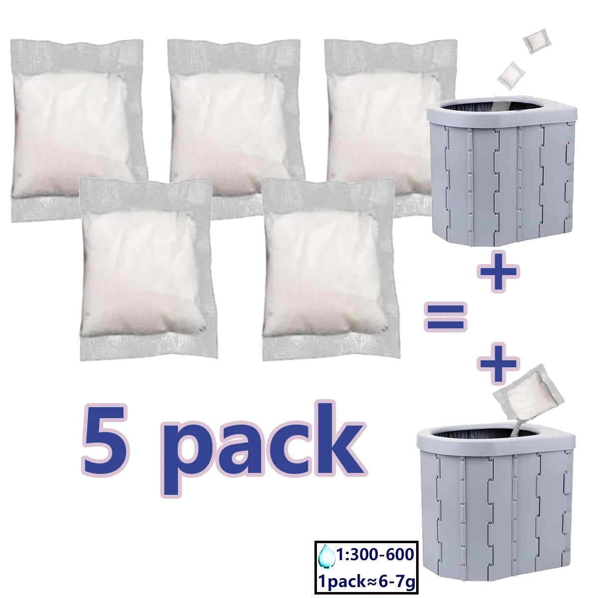 [No Need to Open the Portable | Stool Absorbent] 1-100 Pieces of Portable Fast Absorbing Stool Powder | Poo Powder Poo Gel