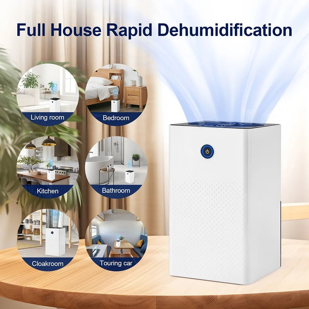 1L Small Dehumidifier Mini Air Dehumidifier Home Moisture Absorbers Air Dyer Indoor Moisture Remover Deodorizer Air Purifier