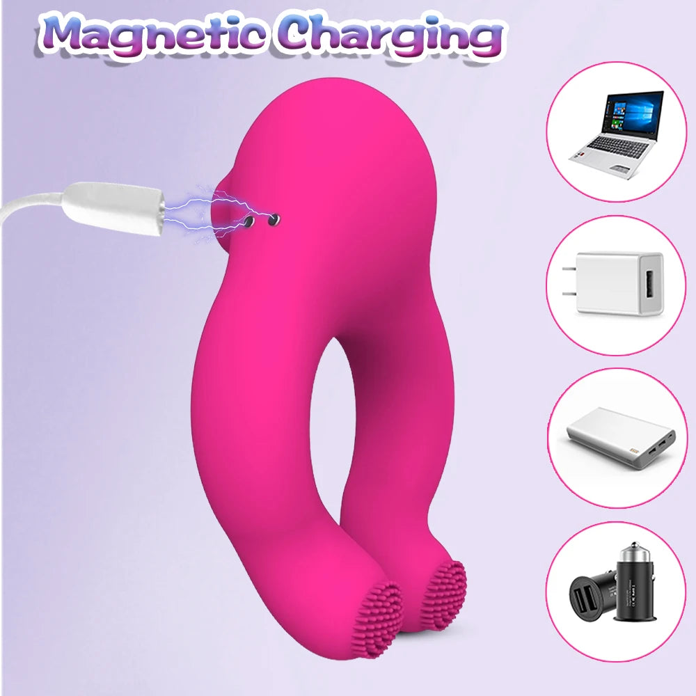Delayed Ejaculation Penis Ring Sex Shop Soft Material Cock Ring Sucking Clit Stimulator Scrotum Massager Sex Toys for Couple