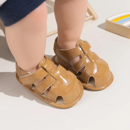 Summer Retro Unisex Baby Beach Sandals Wrap Toe Breathable Anti-slip Wear-resistance Braided Sandals Baby Toddler Shoes