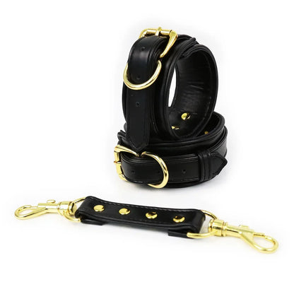 Professional BDSM Red Leather Harness Set Collar Handcuffs Restraint Kit for Women Slave Role Play Fetish Gear Adult Game Toy