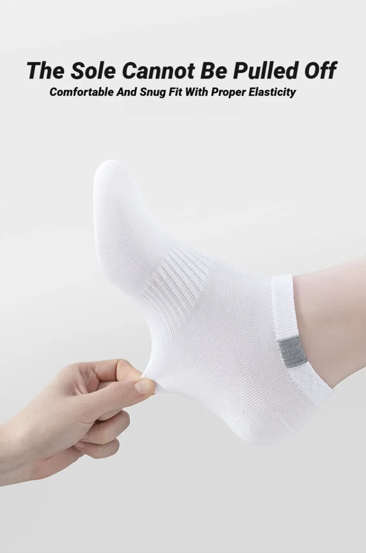 Men Ankle Socks Fashionable Letter Sports Style Odor Proof Sweat Absorbing Breathable Invisible Running Cloth Standard Boat Sock
