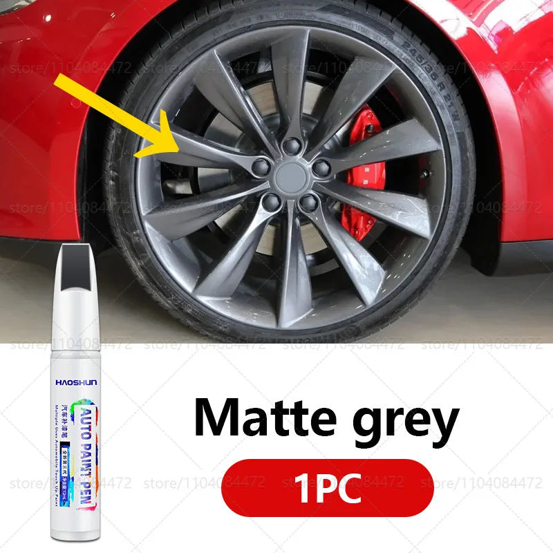 For Tesla Model 3 Y S X car wheel scratches repair pen Matte black dark gun gray silver black multiple colors Paint Repair Pen