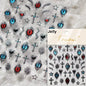 5D Gold Stamped Silver Sun Stars Snake Nail Art Stickers Totems Reliefs Self Adhesive Dark Chinese Style Manicure Decals