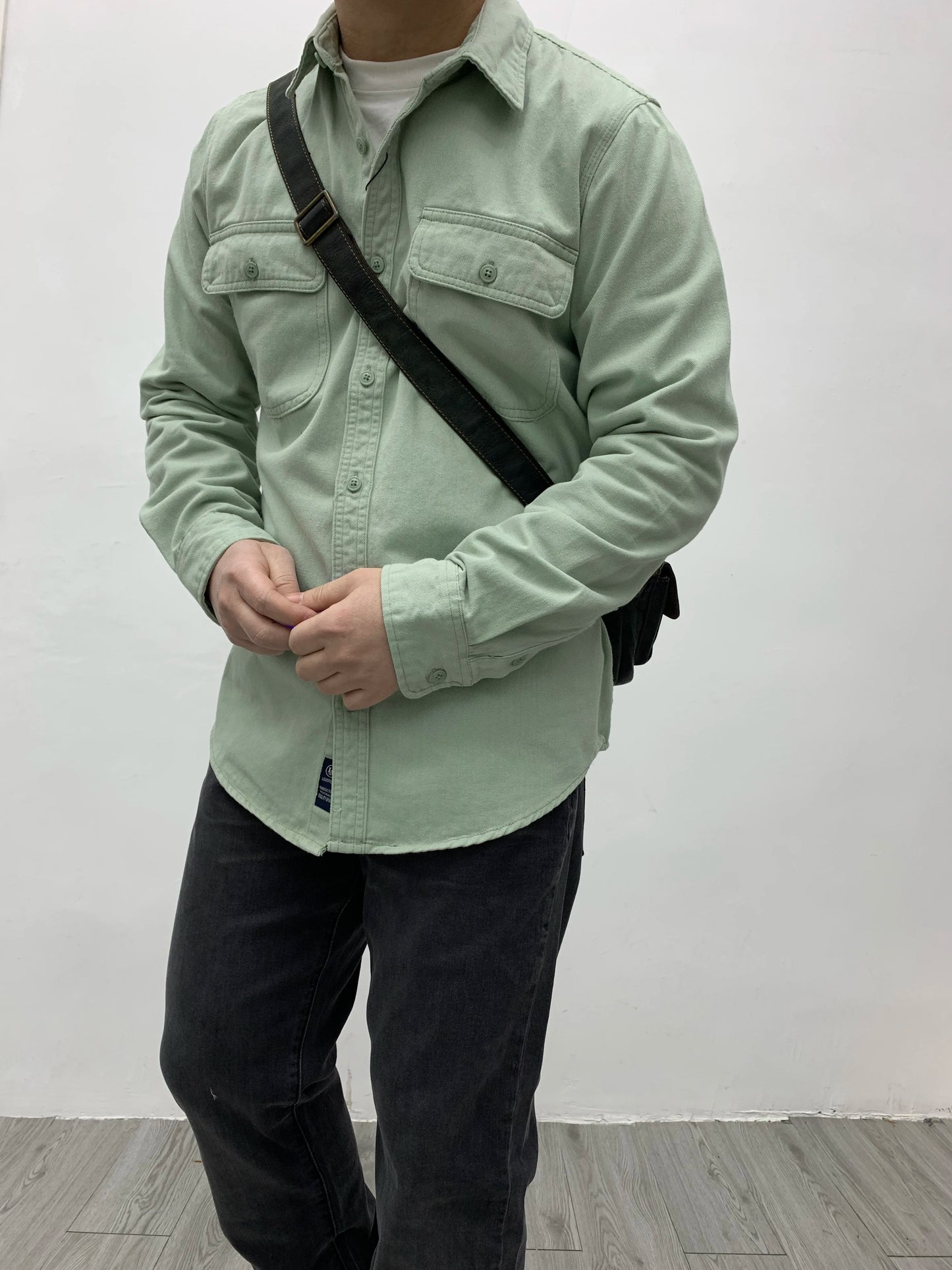 Autumn New Japanese Retro Heavyweight Twill Long-Sleeve Turn-down Collar 100% Cotton Shirt Men's Fashion Washed Casual Blouses