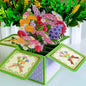Pop Up 3D Greeting Card Paper Flowers Bouquet Postcard for  Birthday Mothers Father's Day Graduation Wedding Valentine's Day