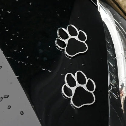 Car Stickers Footprint Metal Dog Paw Truck Decals for Zinc Alloy Auto Decoration